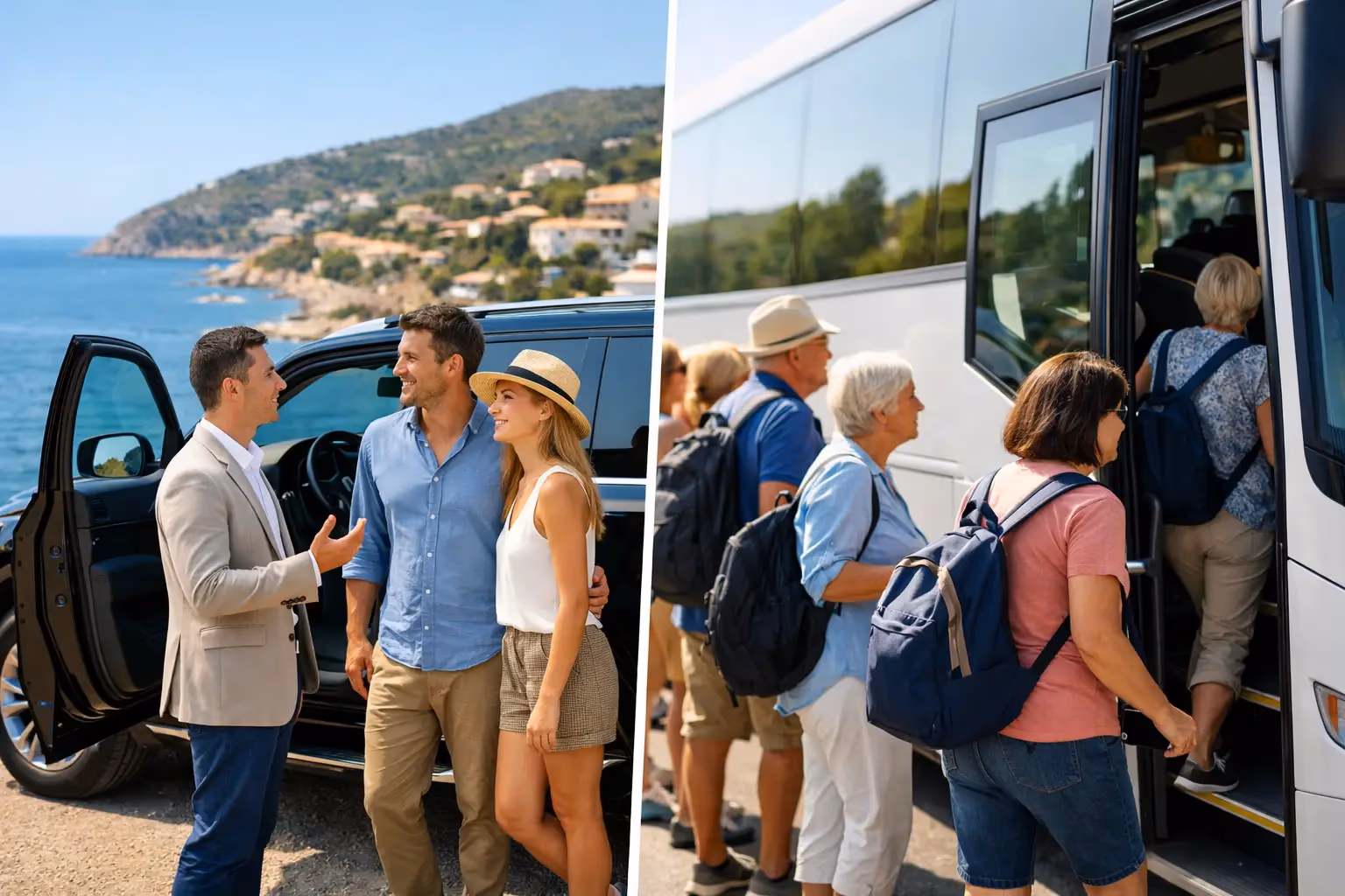 Tour privé versus excursion en bus